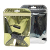 Glossy Transparent Single-Sided Mylar Bags with Rounded Top and Hang Hole - Half Honey Gold