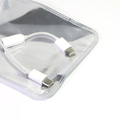 Glossy Chrome Silver Mylar QuickQlick® Bags with Rounded Top and Hang Hole