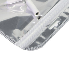 Glossy Chrome Silver Mylar QuickQlick® Bags with Rounded Top and Hang Hole