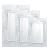 Matte Whipped Cream White Flat Zipper Seal Bags with Frosted Window – QuickQlick®