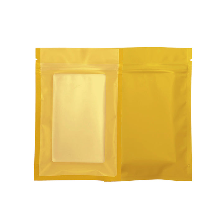 QQ Studio® Graham Cracker Gold Matte Plastic QuickQlick® Bags with Frosted Window