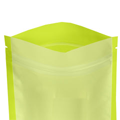 Reusable Flat Zipper Seal Bags – Garden Salad Green Matte Finish with Frosted Window