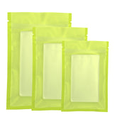 Reusable Flat Zipper Seal Bags – Garden Salad Green Matte Finish with Frosted Window