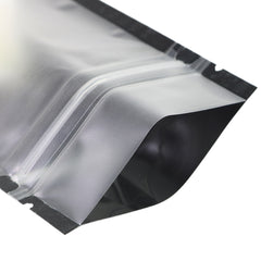 Half Coal Black Translucent Flat Plastic QuickQlick® Bags