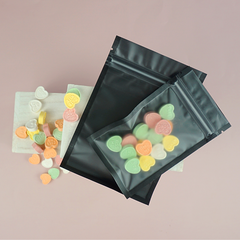 Half Coal Black Translucent Flat Plastic QuickQlick® Bags