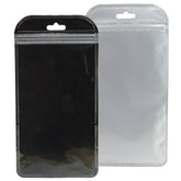 Half Mirror Black Poly Plastic QuickQlick® Bags with Butterfly Hang Hole