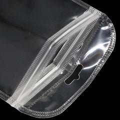Glossy Quartz Clear Rounded Corners Plastic QuickQlick® Bags with Butterfly Hang Hole