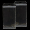 Glossy Transparent Poly Plastic Flat Zipper Seal Bags with Rounded Corners and Butterfly Hang Hole - Quartz Clear