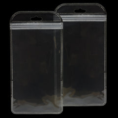 Glossy Quartz Clear Rounded Corners Plastic QuickQlick® Bags with Butterfly Hang Hole