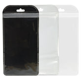 Glossy Transparent Poly Plastic Flat Zipper Seal Bags with Rounded Corners and Butterfly Hang Hole