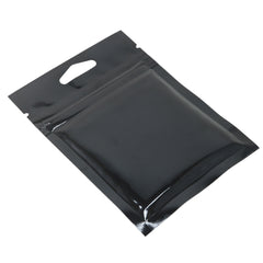 Glossy Moonlite Night Black Mylar Foil QuickQlick® Bags with Triangle Hang Hole