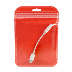 Glossy Half Tomato Red Rounded Corners Plastic QuickQlick® Bags with Butterfly Hang Hole