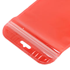 Glossy Half Tomato Red Rounded Corners Plastic QuickQlick® Bags with Butterfly Hang Hole