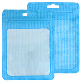 Translucent Knit Blue Flat QuickQlick® Bags with Butterfly Hang Hole