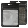 Translucent Woven Bordered Zipper Seal Flat Bags with Butterfly Hang Hole - Black Sheep