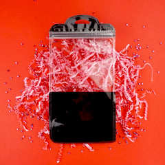 Half Window Black QuickQlick® Bags with Semi Circular Hang Hole