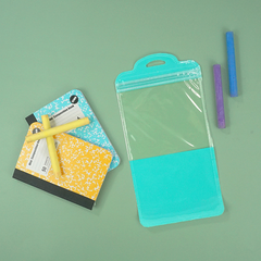 Glossy Teal Green QuickQlick® Bags with Semi Circular Hang Hole