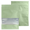 Matte Fall Green Maple Leaves Design Aluminum Flat QuickQlick® Bags - Fall Green