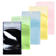 Glossy Plastic Zipper Bags with Transparent Framed Window and Hang Hole