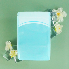 Glossy Soft Baby Blue Plastic QuickQlick® Bags with Hang Hole