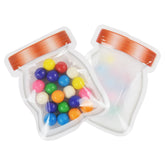Copper Lid Color Jar-Shaped Flat Poly Plastic Bags