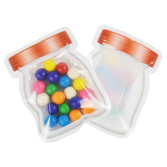 Copper Lid Color Jar-Shaped Flat Poly Plastic Bags