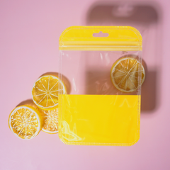 Glossy Apeeling Yellow QuickQlick® Bags with Butterfly Hang Hole