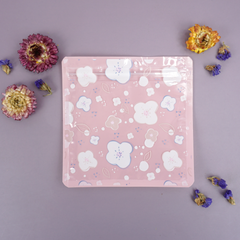 Cherry Blossom Pink Designed Multi-Icon Pattern QuickQlick® Bags with Clear Window