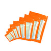 Holographic Interior Flat Zipper Seal Bags with Window - Orion Orange