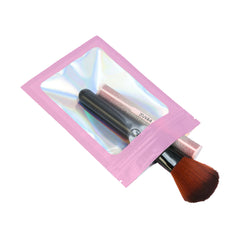 Flat Zipper Seal Bags – Planetary Pink QuickQlick® with Window and Holographic Inside