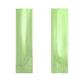 Long Glossy Seafoam Green Aluminum Open Stick Bags