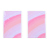 Multi-Color Ombre Gradient Glossy Mylar Zipper Seal Bags - Bubblegum Pink