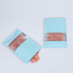 Aluminum Flat Zipper Seal Bags with Matte Frosted Window