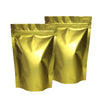 Matte Brass Gold Mylar Stand Strong® Bags - Brass Gold