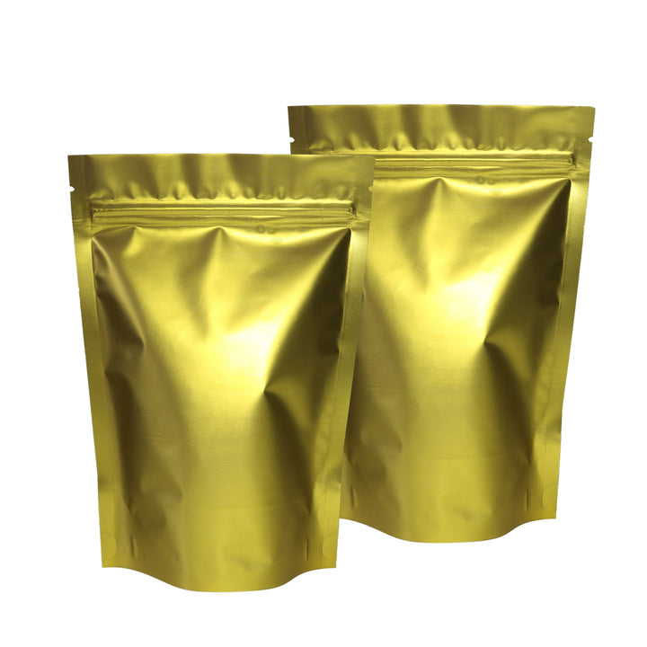 QQ Studio® Matte Brass Gold Mylar Stand Strong™ Bags