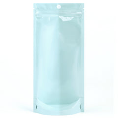 Glossy Robin Egg Blue Pastel Tall Stand Strong® Zipper Seal Bags with Round Hang-Hole