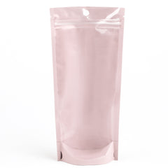 Glossy Sun Kissed Pink Pastel Tall Stand Strong® Zipper Seal Bags with Round Hang-Hole