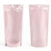 Glossy Sun Kissed Pink Pastel Tall Stand Strong® Zipper Seal Bags with Round Hang-Hole - Sun Kissed Pink