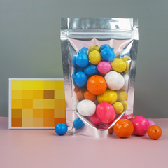 Clear and Chrome Silver Metallic Mylar Stand Strong® Bags