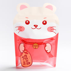 Hamster Red Stand Strong® Bags with Animal Print Window