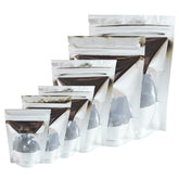 Glossy Chrome Silver Metallic Foil with Transparent Window Stand Strong® Bags