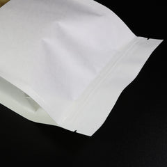 Kraft Parchment White Paper Side Gusset with Translucent Window Stand Strong® Bags
