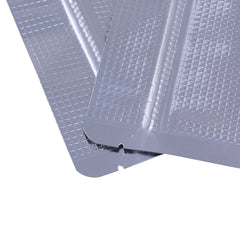 Chrome Grid Silver Aluminum Waffle Pattern with Translucent Window Stand Strong® Bags