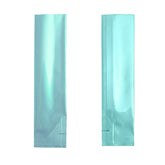 Long Glossy Aqua Blue Aluminum Open Stick Bags
