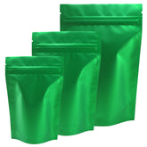 Matte Half Emerald Green Metallic Mylar Stand Strong® Bags