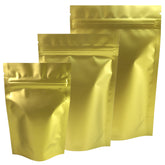 Matte Half Chardonnay Gold Metallic Mylar Stand Strong® Bags