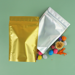 Matte Half Chardonnay Gold Metallic Mylar Stand Strong® Bags