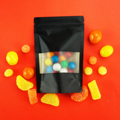 Wax Paper Black Kraft with Window Stand Strong® Bags
