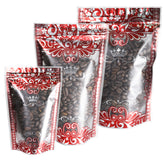 Royal Red Floral Border Design Translucent Stand Strong® Bag