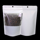 Matte Half Winter Moon White Metallic Foil Stand Strong® Bags with Hang Hole